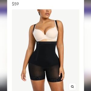 Black High-Waisted Shapewear Shorts